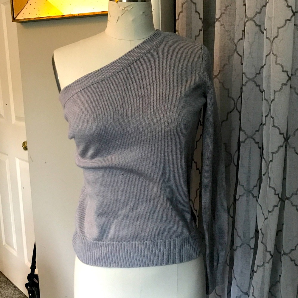 Small Michael Kors Asymmetric knit sweater gray